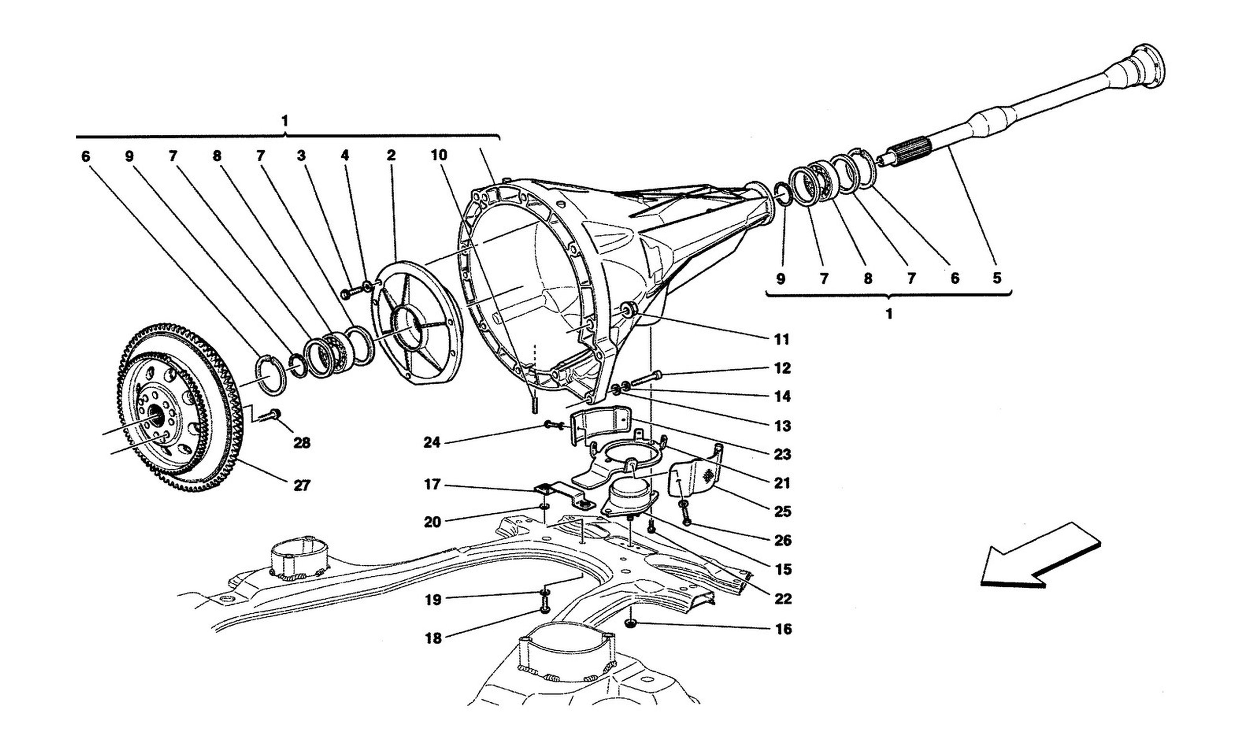 Schematic: Trasmission Housing For Dct Gearbox