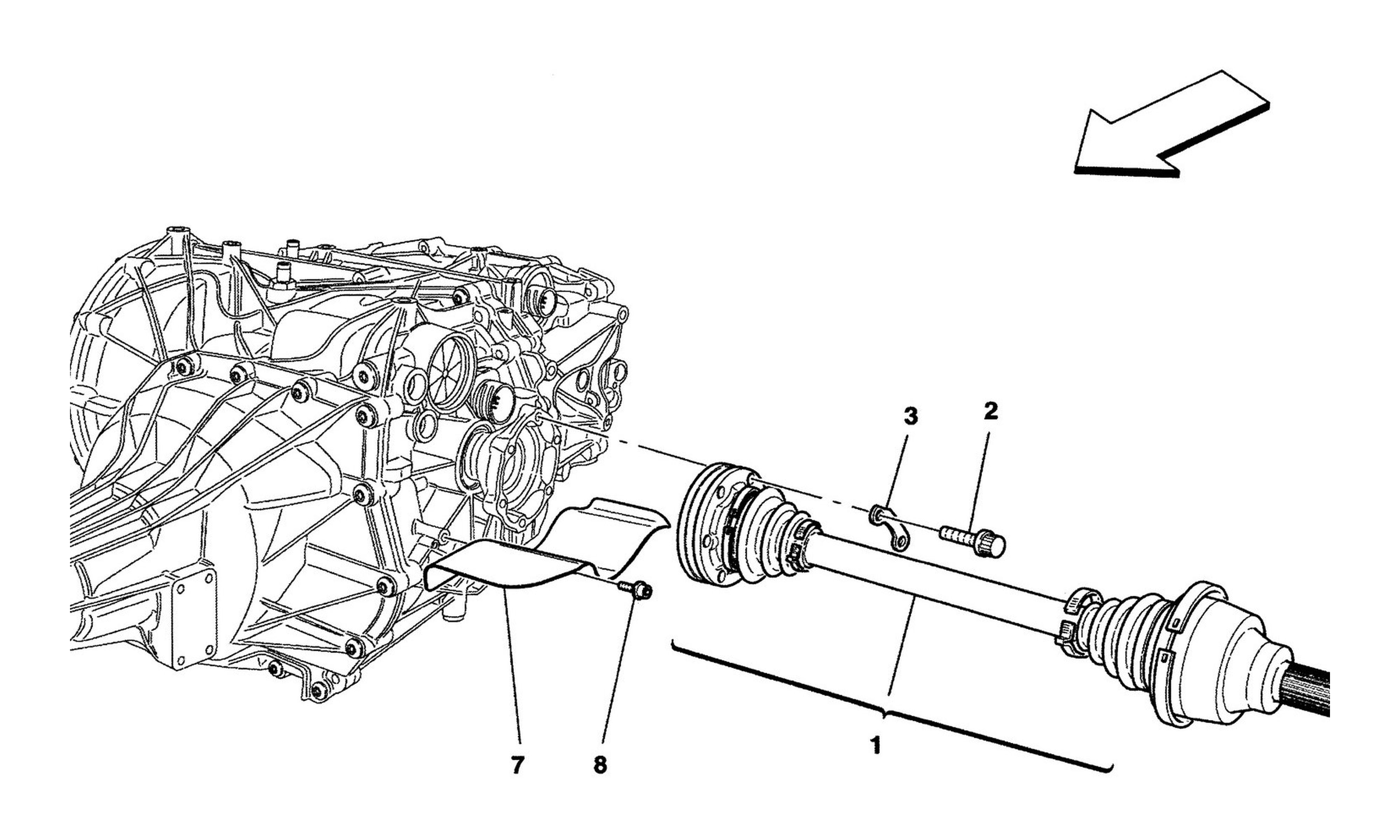 Schematic: Differential And Rear Axle Shafts