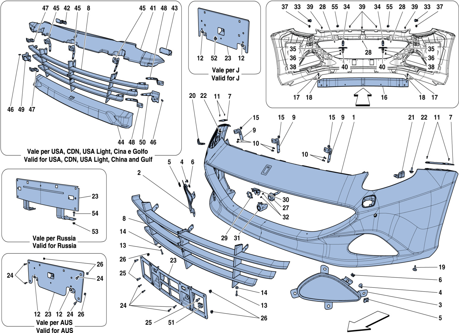 Schematic: Front Bumper