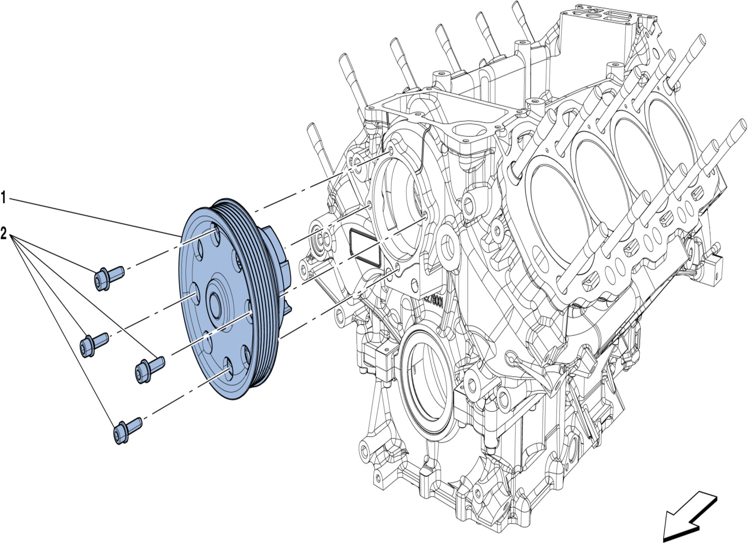 Schematic: Cooling: Water Pump, Header Tank And Pipes