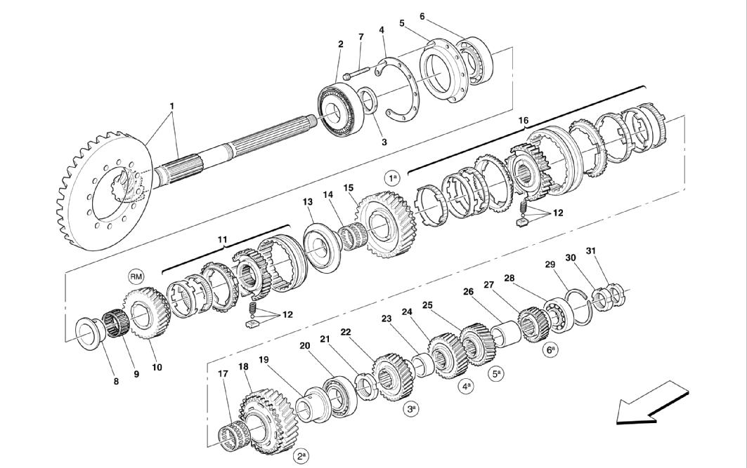 Schematic: Secondary Shaft Gears