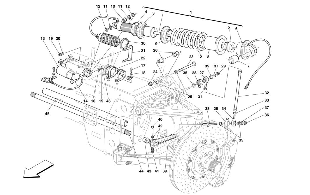 Schematic: Front Suspension - Shock Absorber And Stabilizer Bar
