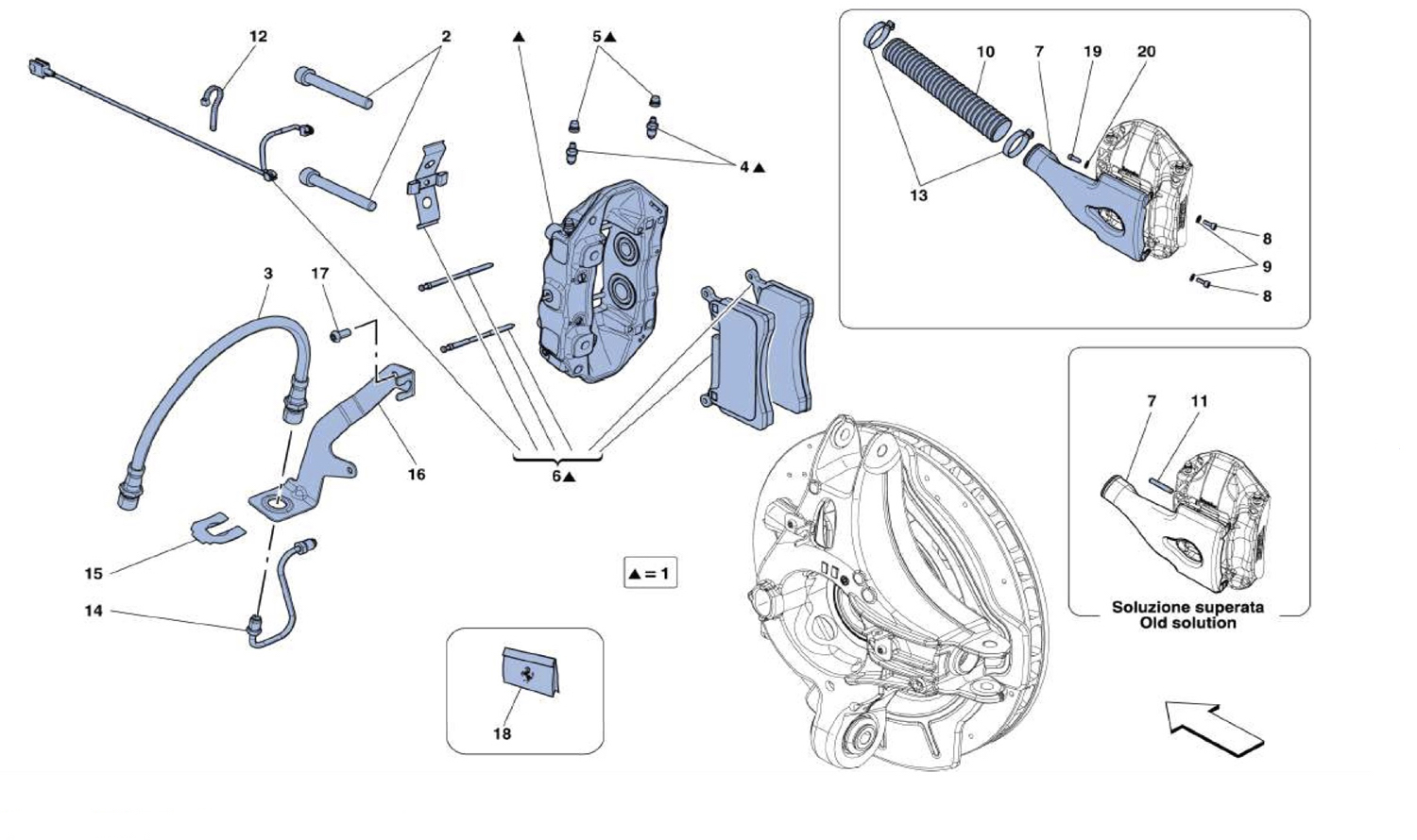 Schematic: Rear Brake Callipers