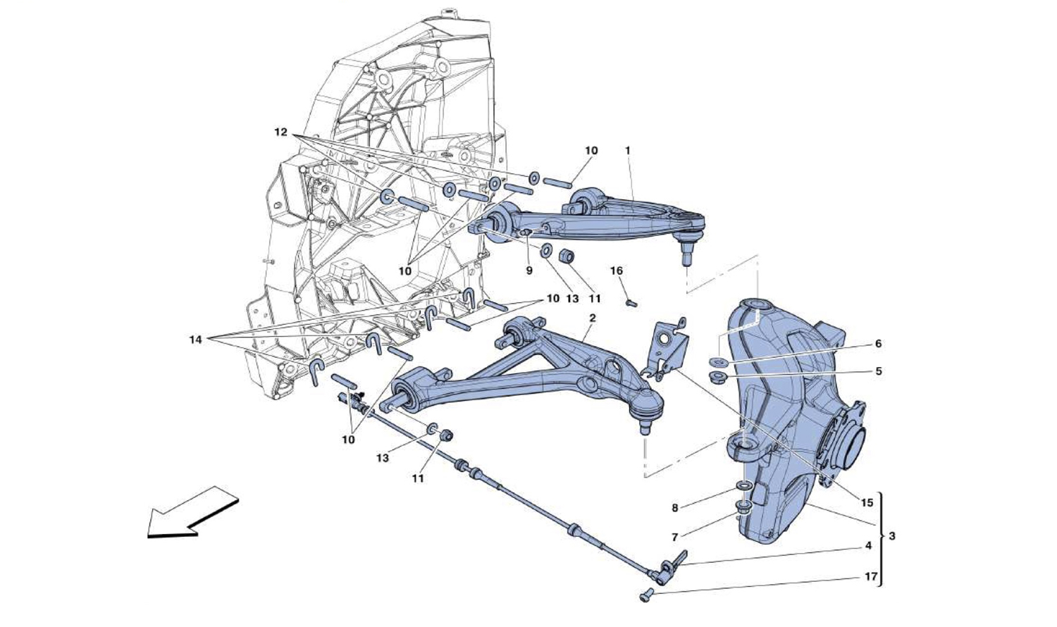 Schematic: Front Suspension - Arms