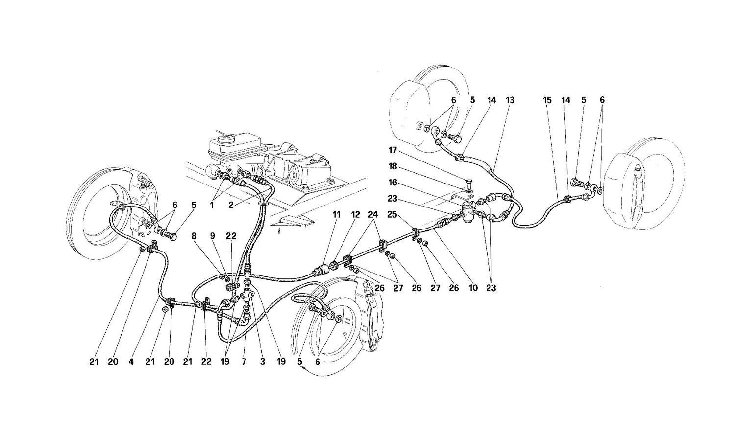 Schematic: Brake System -Not For Usa -