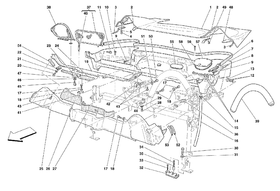 Schematic: Linings And Capote Top Housing