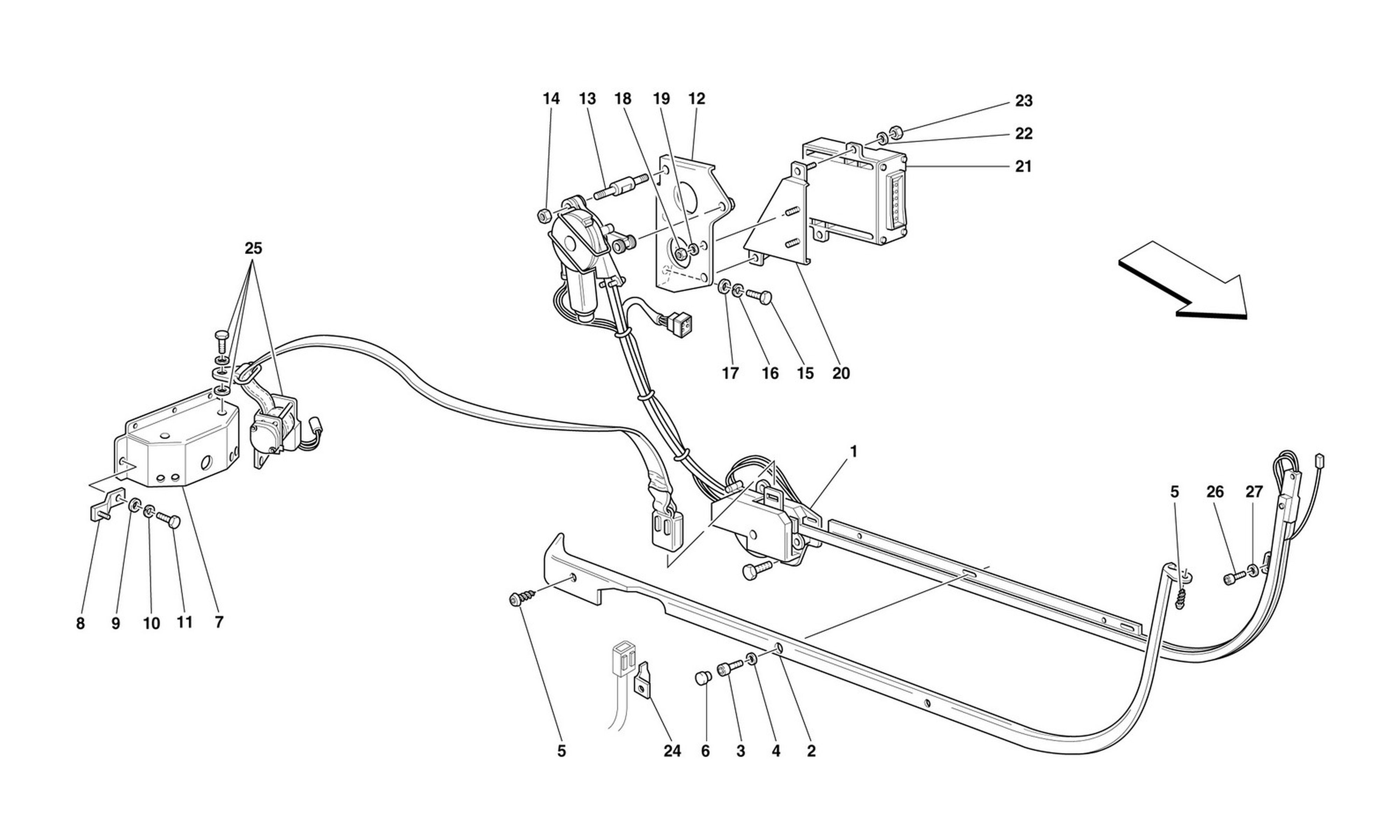 Schematic: Passive Safety Belts System -Valid For Usa-