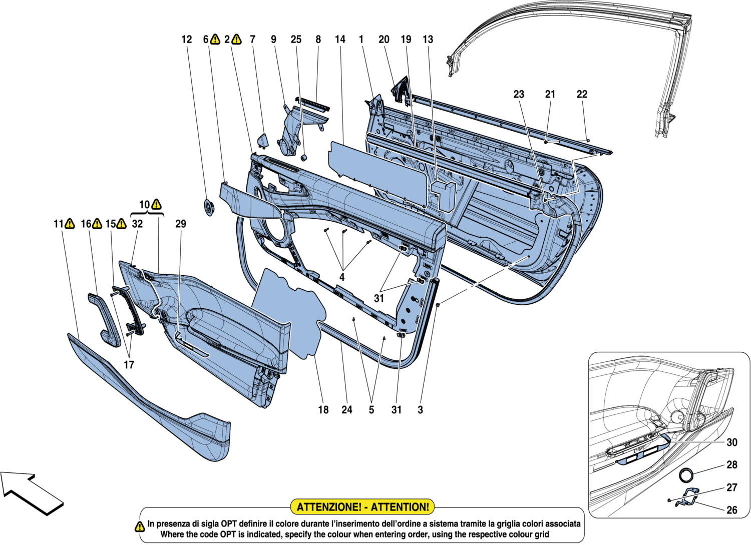 Schematic: Doors - Substructure And Trim