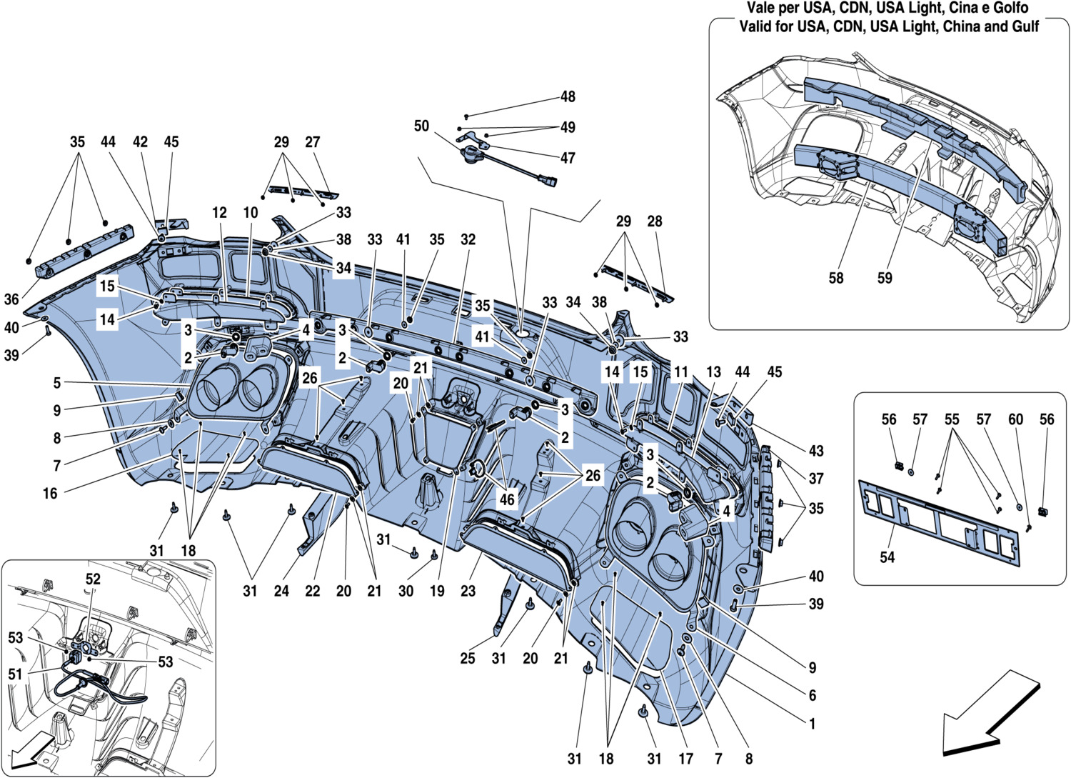 Schematic: Rear Bumper