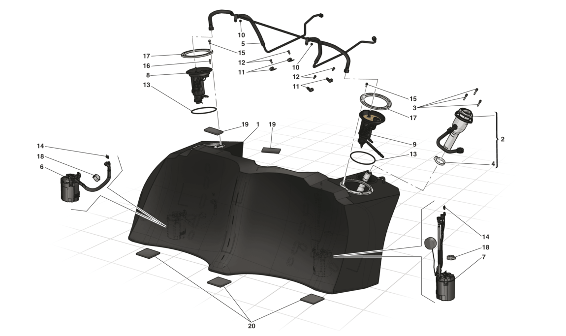 Fuel Tank Filler Neck And Pumps Classic Ferrari Parts Schematics