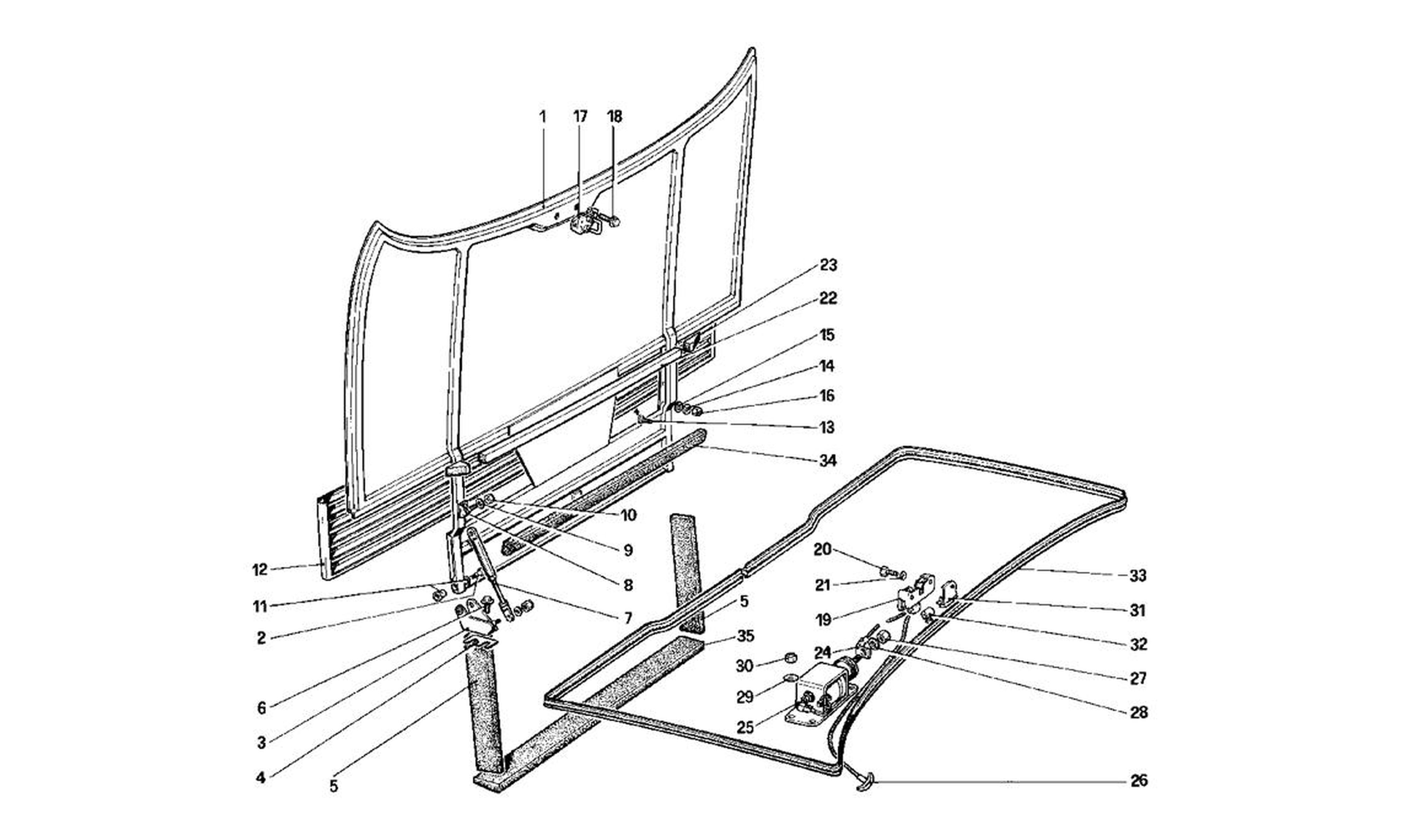 Schematic: Front Compartment Lid