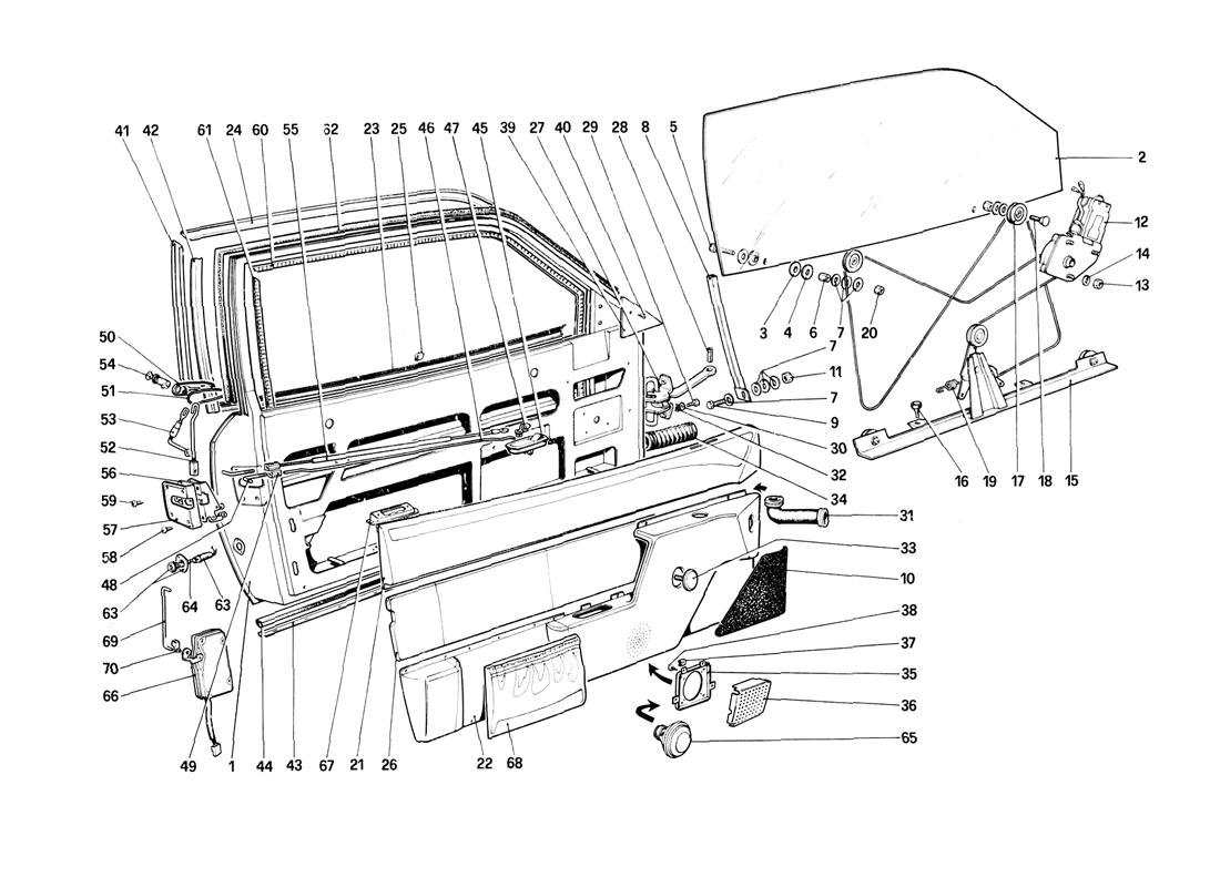 Doors | Classic Ferrari Parts Schematics