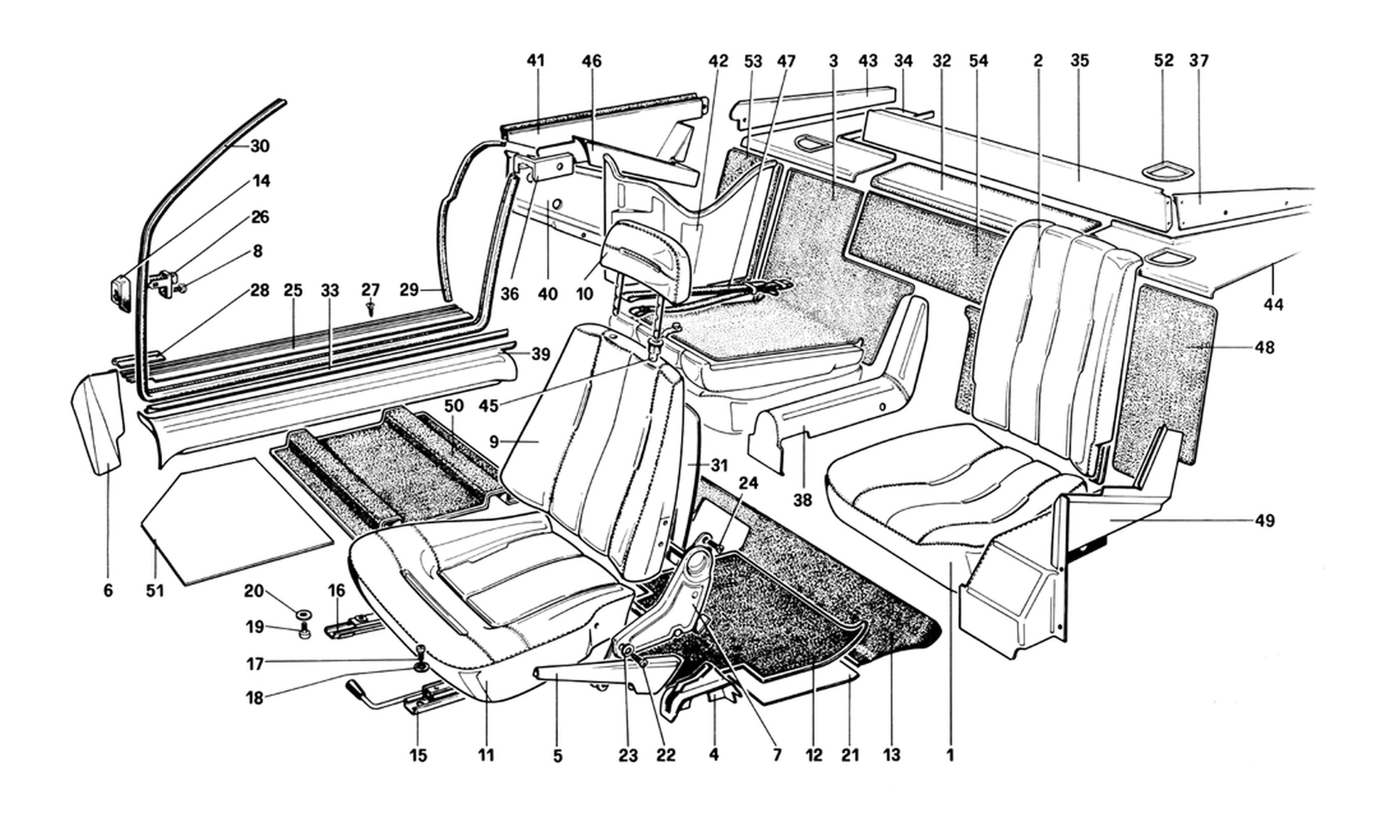 Schematic: Seats - Cabriolet