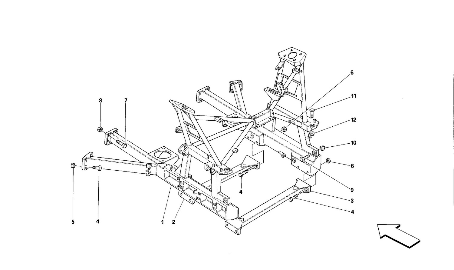 Schematic: Rear Removable Frame -Valid For Cars With 3P
