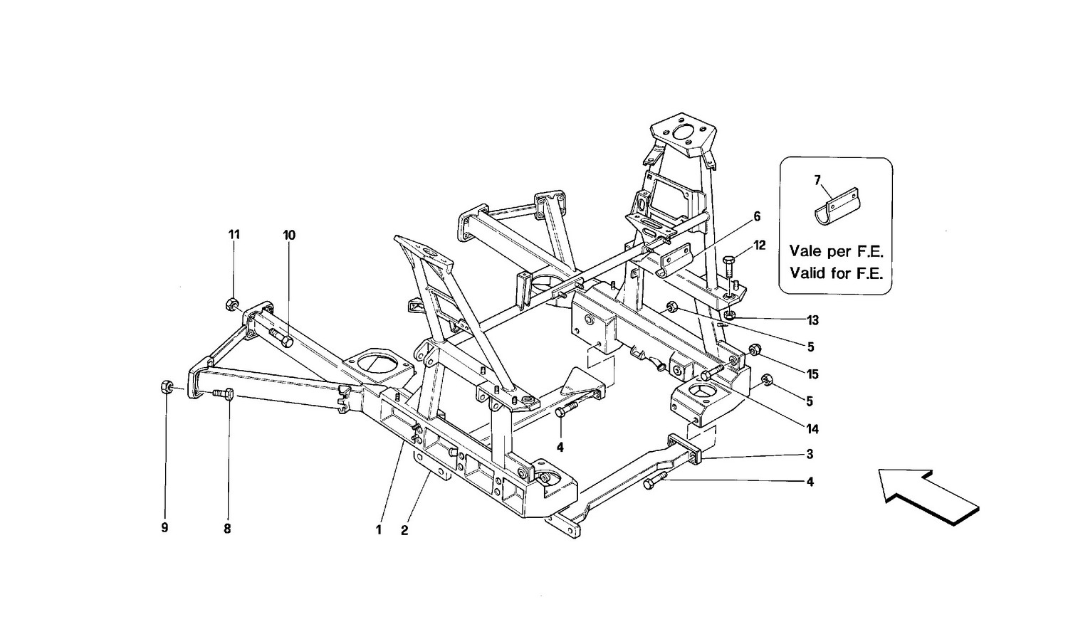 Schematic: Rear Removable Frame -Valid For Cars With 4P