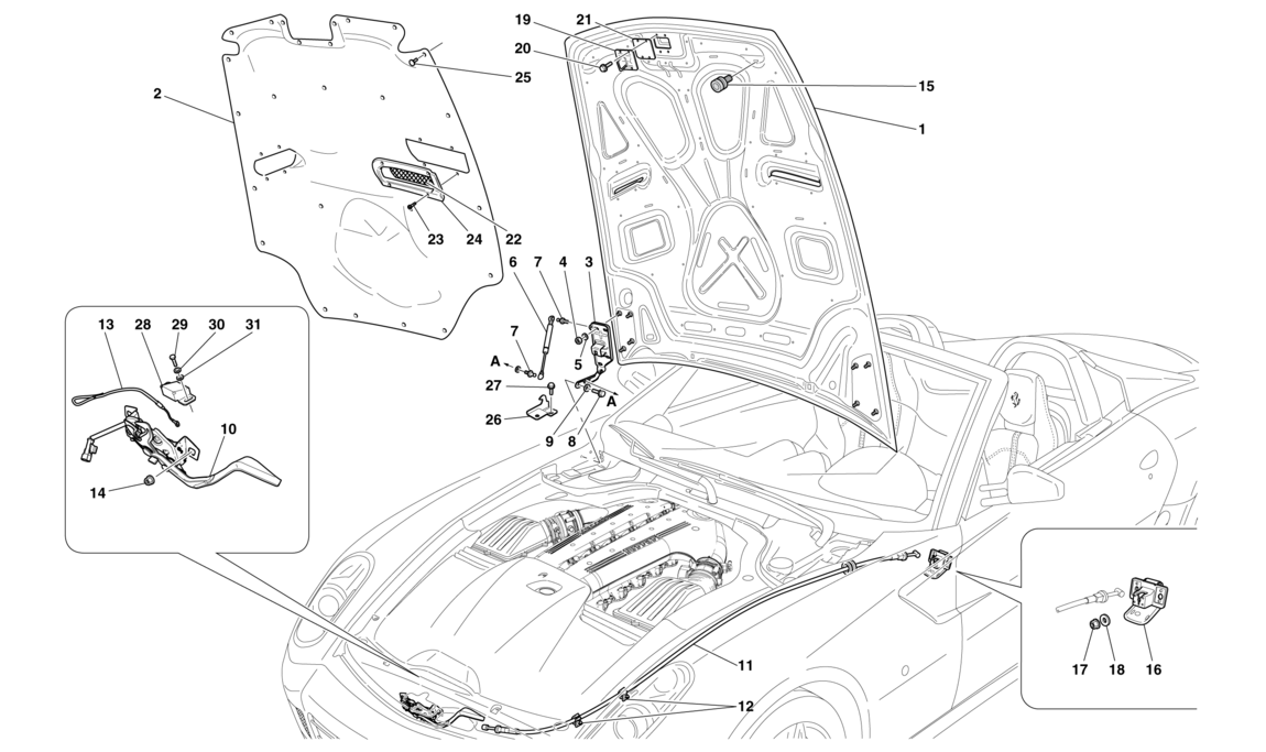 Schematic: Engine Compartment Lid