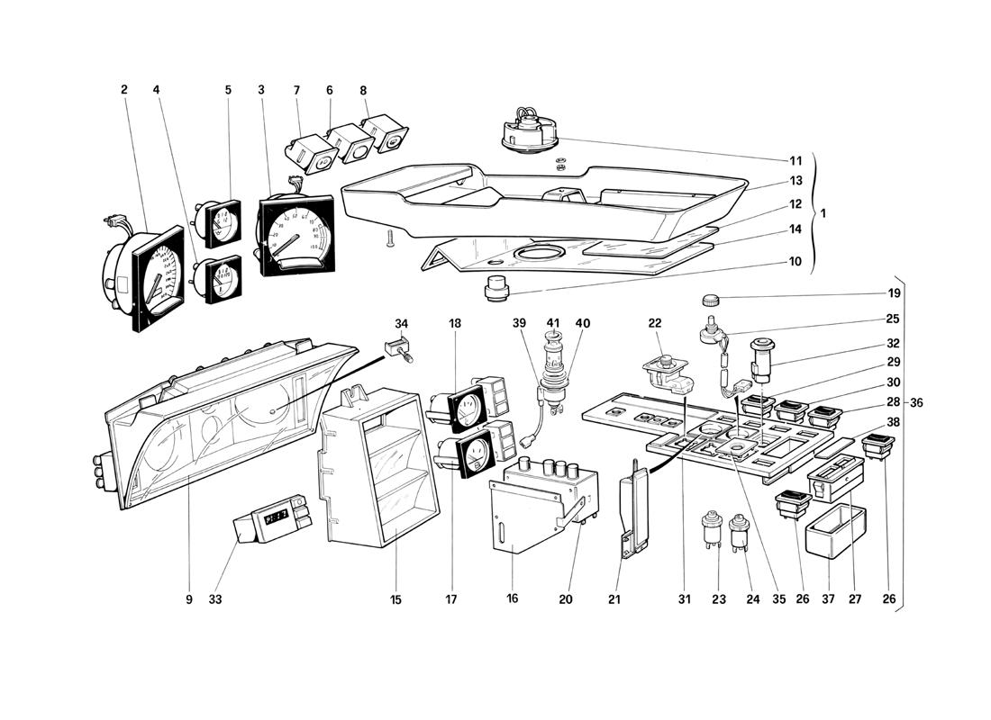 Schematic: Instruments And Passenger Compartment Accessories (For Us Version)