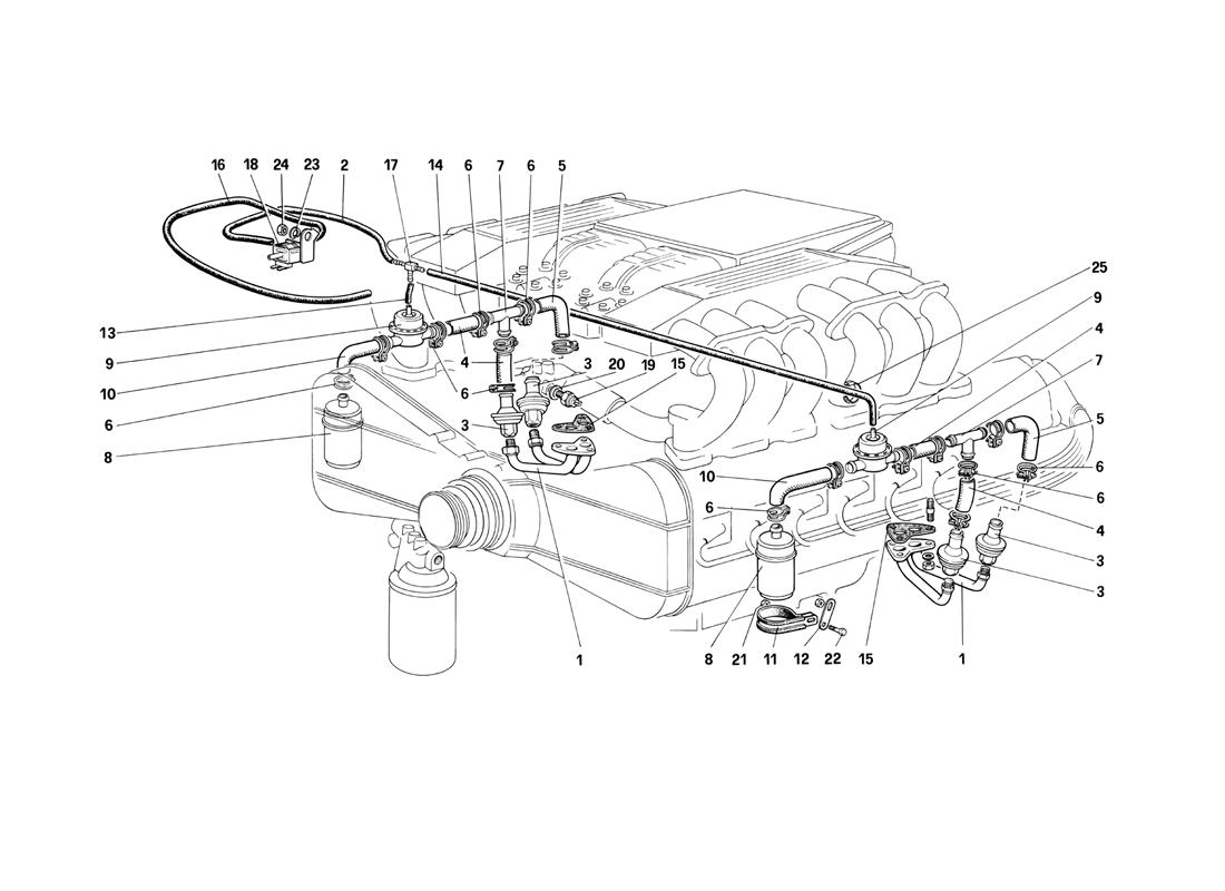 Schematic: Air Injection And Lines (For Ch87 And Cat)