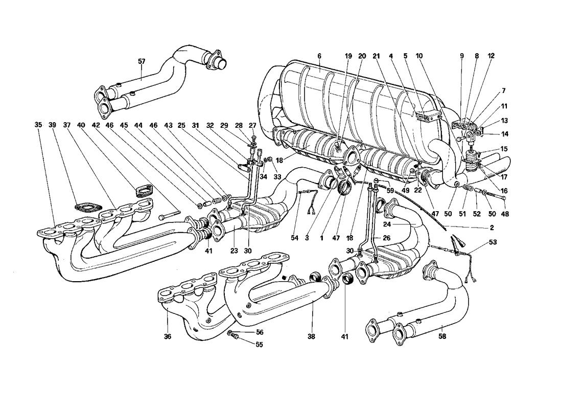 Schematic: Exhaust System (For Us - Sa And Cat Version)